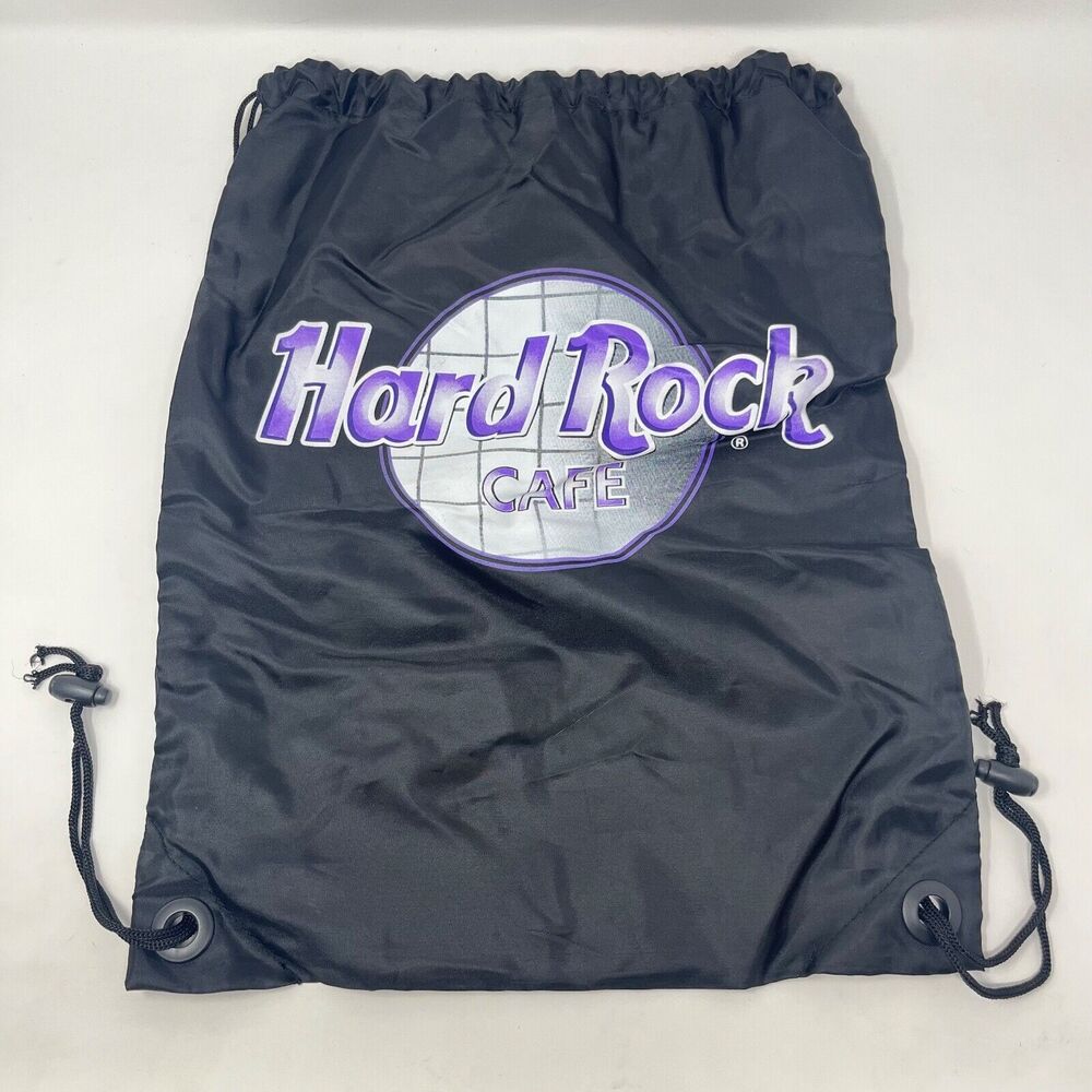 Vintage Hard Rock Cafe Black Pull String Back Pack